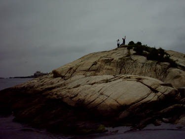 2004 - Part 3 - North to Maine - 17 Rocks on beach in RI