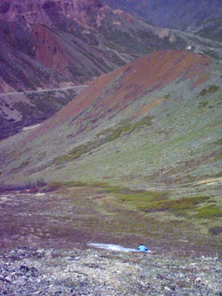 2005 - Part 2 - Alaska Phase I - 27 looking down the mountain at Robyn Denali AK