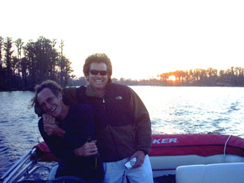 2006 - Part 1 - The Road to Florida - 11 - Jeff and Paul on the boat on Butler